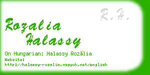 rozalia halassy business card